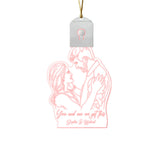 Line Drawing Couple - Personalized Couple Led Acrylic Ornament