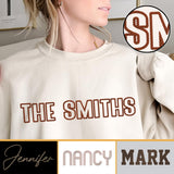Custom Name - Personalized Family Embroidered Sweater