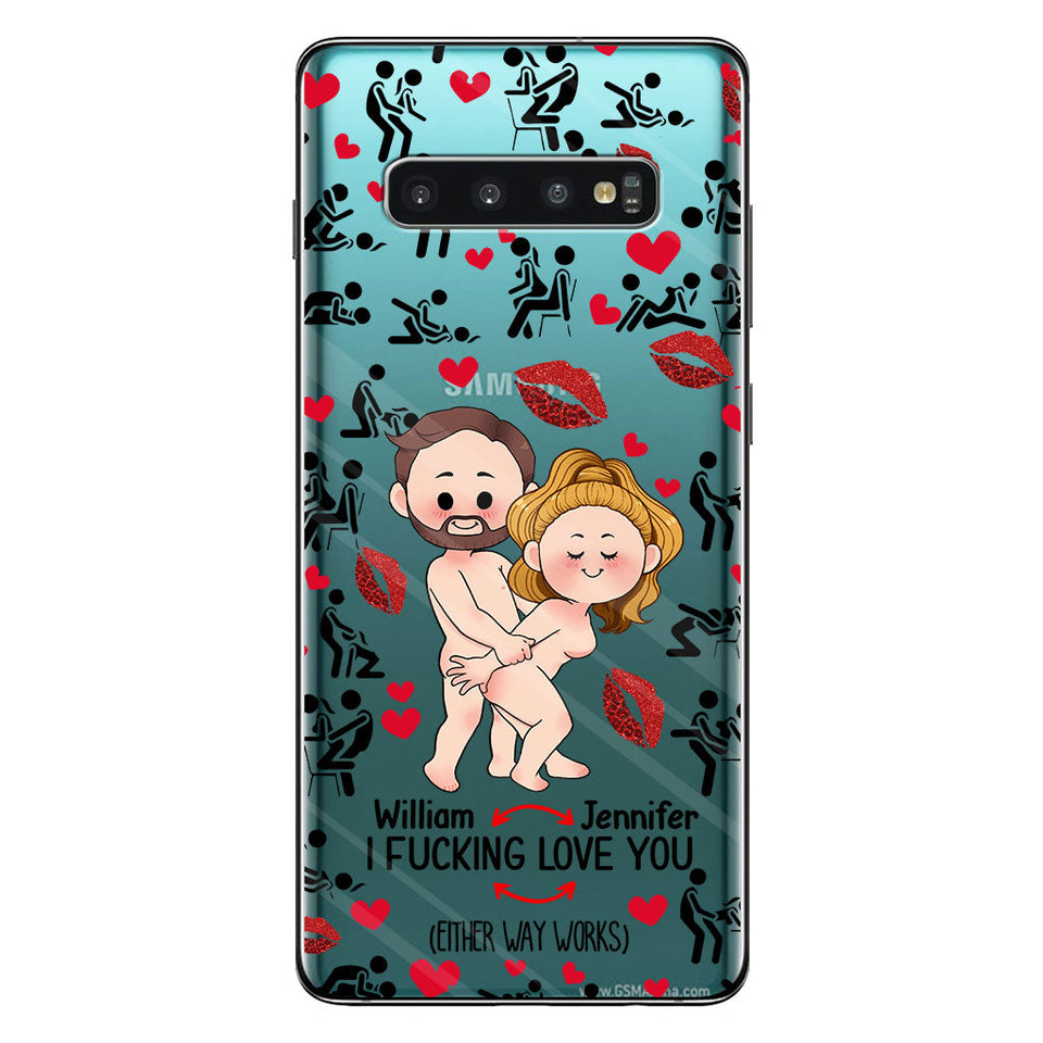 I Love You - gift for husband, wife, boyfriend, girlfriend - Personalized Clear Phone Case