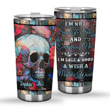 Floral Skull - Personalized Skull Tumbler