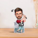Funny Photo Figure - Personalized Golf Custom Shaking Head