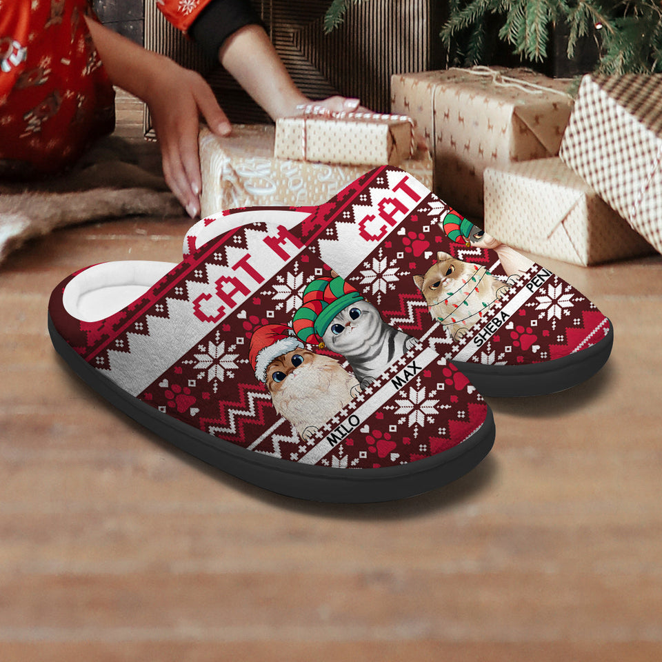 Cat Mom - Personalized Cat Slippers