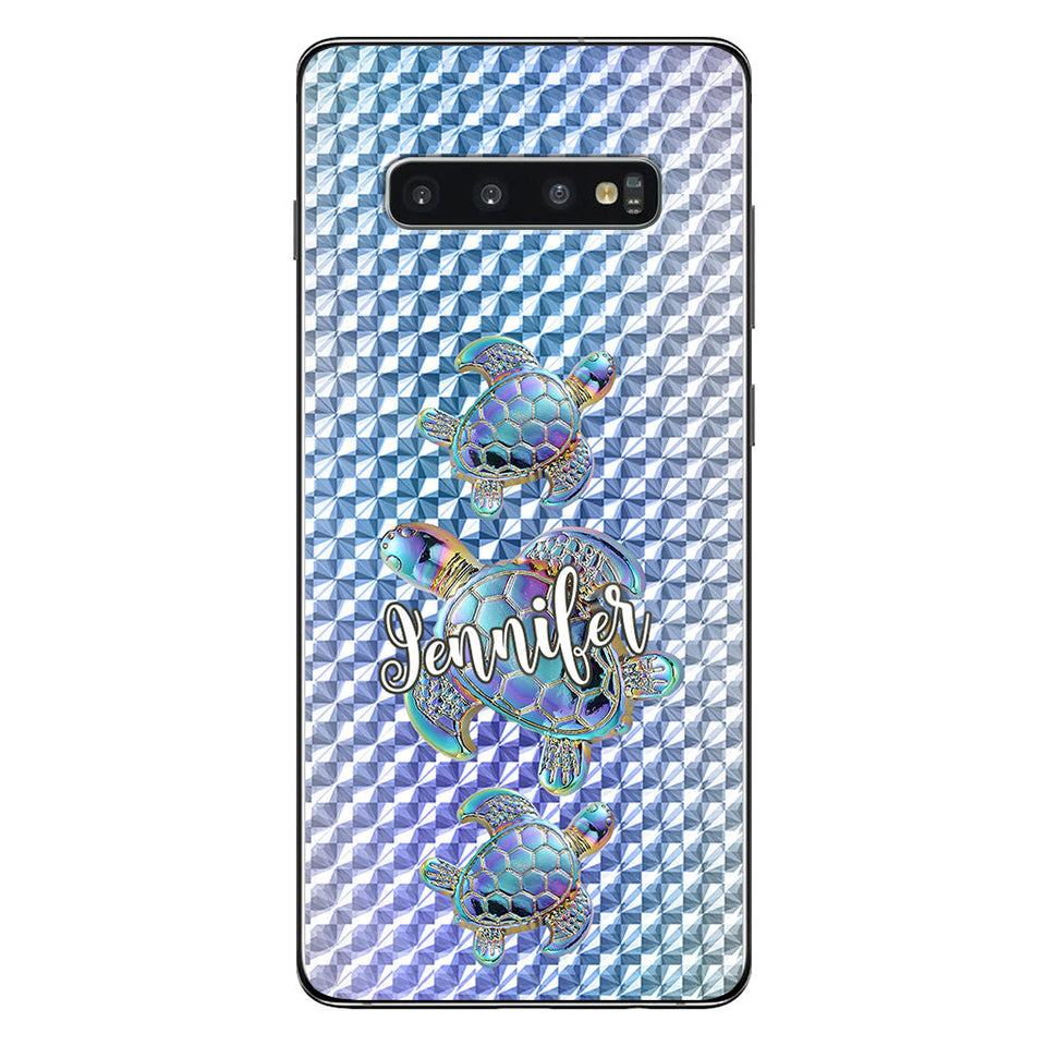 Salty Lil Beach - Personalized Turtle Clear Phone Case
