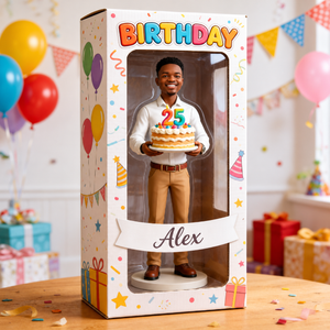 Personalized Black Man Milestone Birthday Shaped Acrylic Plaque - Custom Birthday Gift for Him, Husband, Boyfriend