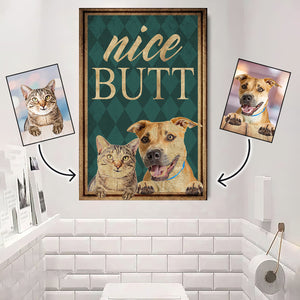 Nice Butt Pet Photo Upload - Personalized Dog Canvas And Poster