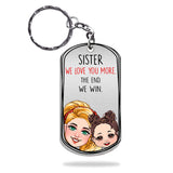 Dad I Love You More - Gift for dad, grandma, grandpa, mom, uncle, aunt - Personalized Stainless Steel Keychain