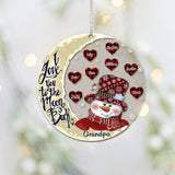 I Love You To The Moon - Gift for grandma, grandpa, mom, dad - Personalized Ornament