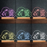 If Moms Were Flowers - Gift for mom, grandma, daughter, wife, girlfriend, dad, grandma, husband - Personalized Shaped Plaque Light Base