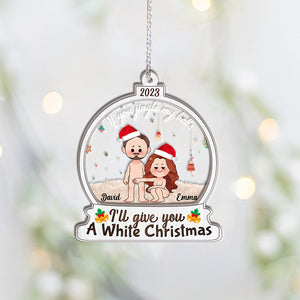 If You Jingle My Bells - Personalized Couple Layers Mix Ornament