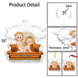 Hubby & Wifey Season - Personalized Husband And Wife Transparent Ornament