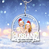 Congrats On Being My Husband - Personalized Couple Keychain