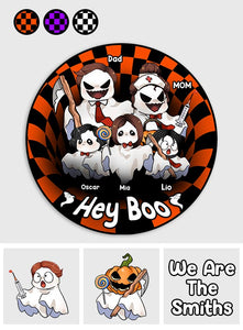 Happy Halloween - Personalized Family Shaped Doormat