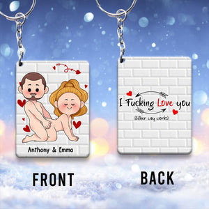 I Just Want You To Be Happy - Couple gift for husband, wife, boyfriend, girlfriend - Personalized Keychain