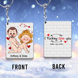 I Just Want You To Be Happy - Couple gift for husband, wife, boyfriend, girlfriend - Personalized Keychain