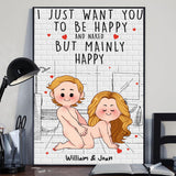 Save Water Shower Together - Personalized Couple Canvas And Poster
