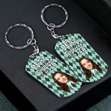 Best Dad By Par - Golf gift for dad, him, boyfriend, husband, grandpa - Personalized Stainless Steel Keychain
