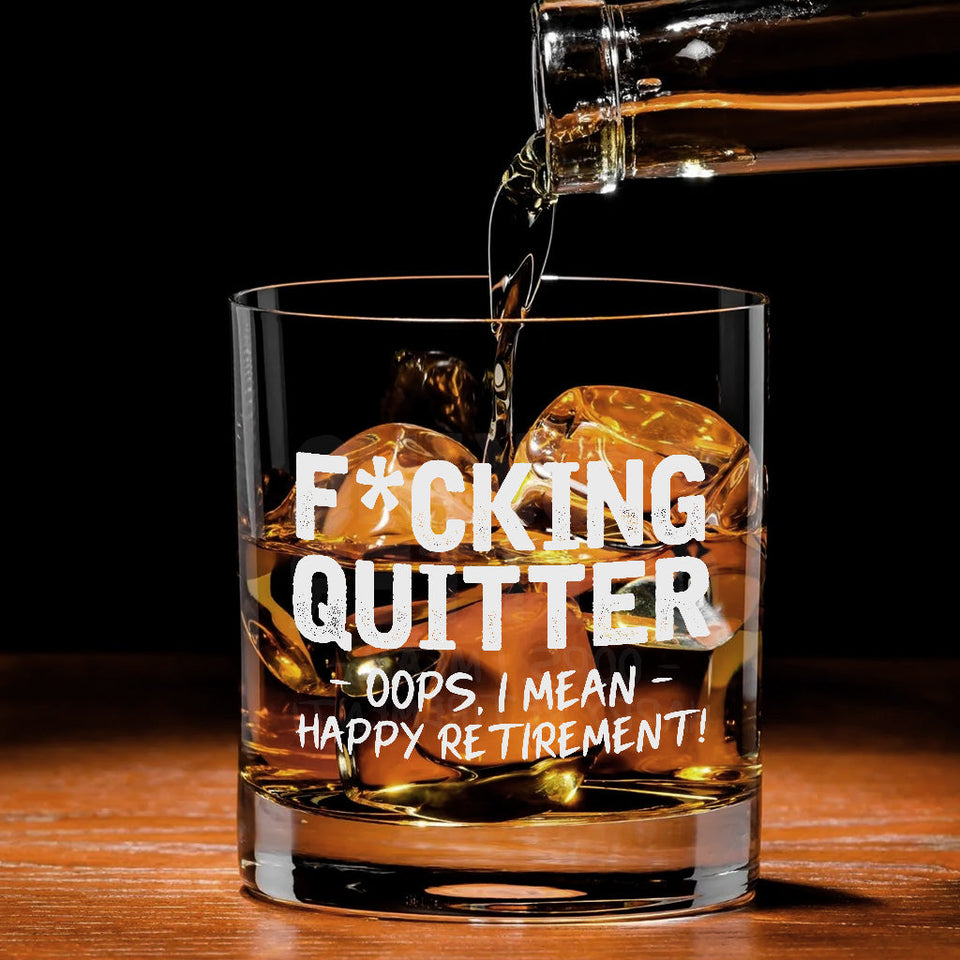 Happy Retirement - Retired Rock Glass