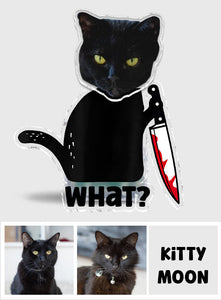What Cool Black Cat - Black Cat gift for cat lover - Personalized Custom Shaking Head