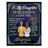 To My Daughter - Personalized Daughter Blanket