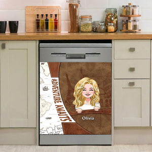 Adventure Awaits - Personalized Travelling Dishwasher Cover
