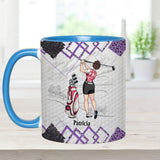 Golf Instruction - Golf gift for her, girlfriend, wife, daughter - Personalized Accent Mug