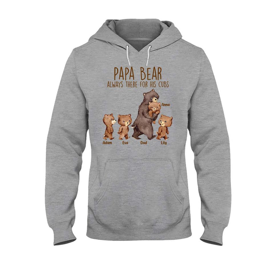 Papa Bear - Gift for dad, grandpa, uncle, brother - Personalized T-shirt And Hoodie