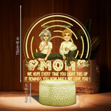We Hope Every Time You Light - Gift for mom, grandma - Personalized Shaped Plaque Light Base