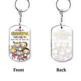 This Grandpa Belongs To - Gift for grandpa, grandma, mom, dad, uncle, aunt, brother, sister - Personalized Keychain
