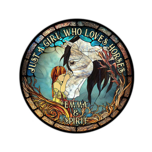 Just A Girl Who Loves Horses - Personalized Horse Round Rug