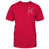 Custom Line Art - Personalized Cat Embroidered T-shirt