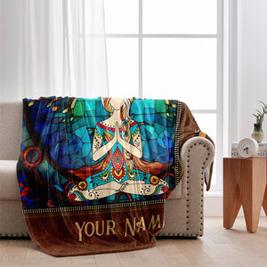 Namaste Green - Personalized Yoga Blanket
