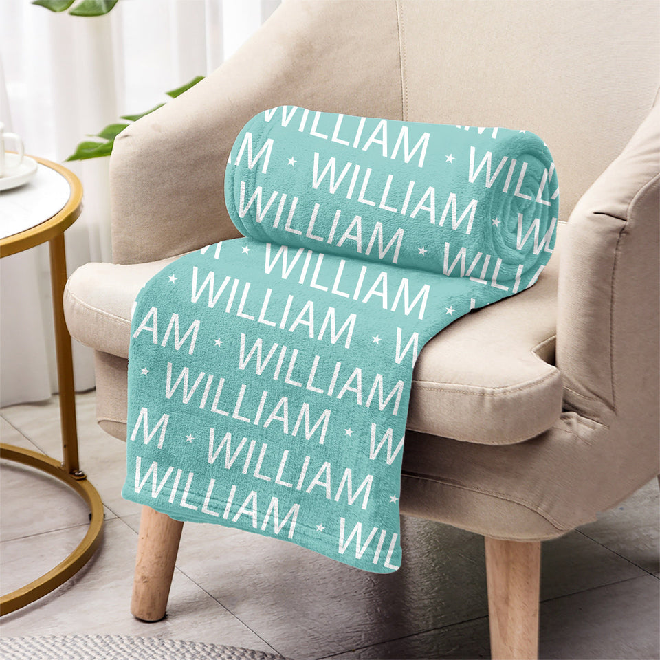 Custom Name Pattern - Personalized Newborn Blanket