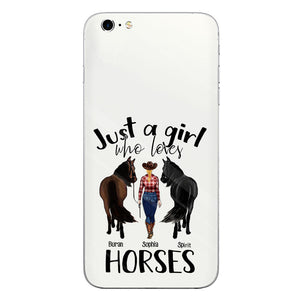 Just A Girl Who Loves Horses - Personalized Horse Clear Phone Case