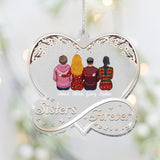 Besties Forever - Personalized Bestie Transparent Ornament