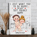 Save Water Shower Together - Personalized Couple Canvas And Poster