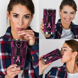 Gobelet anti-cancer du sein à imprimé pailleté « En novembre, on porte du rose » (réf. 0622)