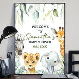 Welcome To Baby Shower - Personalized Newborn Canvas And Poster