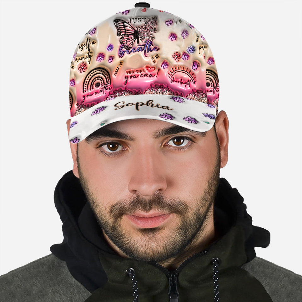 Positive Affirmations Butterfly - Personalized Butterfly Classic Cap