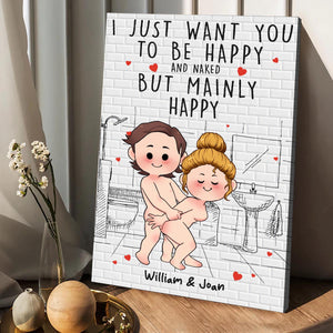 Save Water Shower Together - Personalized Couple Canvas And Poster
