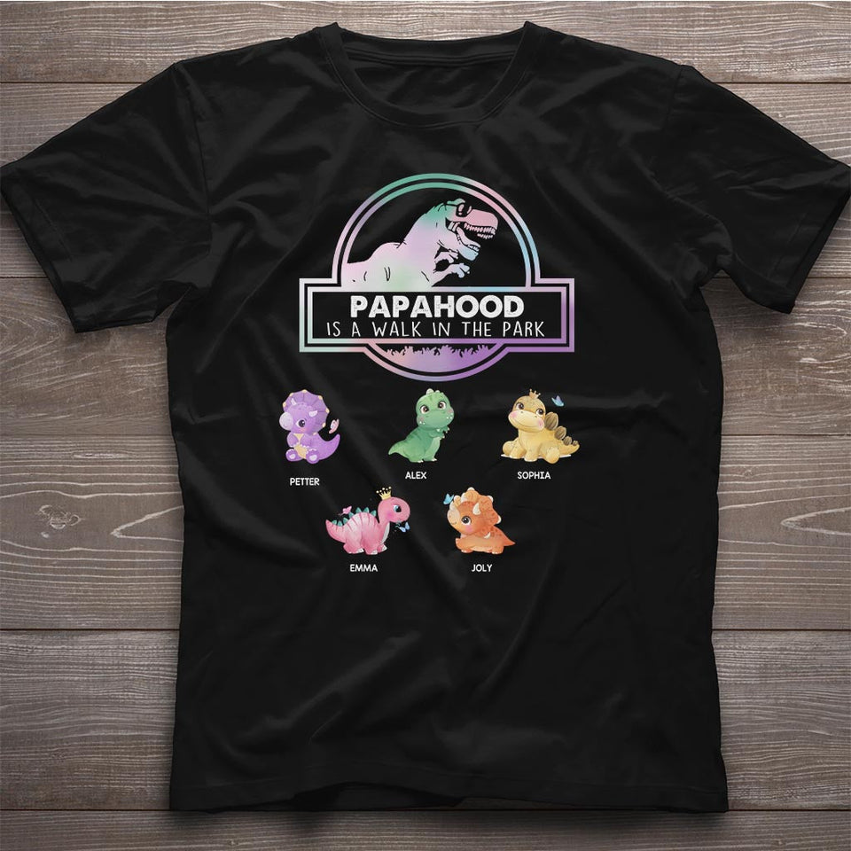 Fatherhood Is A Walk - Gift for dad, grandpa - Personalized T-shirt And Hoodie