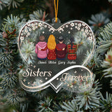 Besties Forever - Personalized Bestie Transparent Ornament