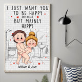 Save Water Shower Together - Personalized Couple Canvas And Poster