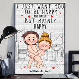 Save Water Shower Together - Personalized Couple Canvas And Poster