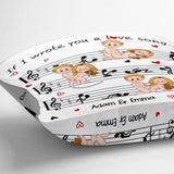 If I Wrote You A Love Song - Personalized Couple Throw Pillow