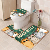 Nice butt Shower - Dog gift for dog lover, cat lover - Personalized Bathroom Mats Set