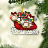 Merry Christmas - Personalized Cat Transparent Ornament