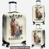 Just A Girl Who Loves Horses - Personalized Horse Luggage Cover