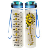 You Are My Sunshine Softball - Personalized Softball Water Tracker Bottle