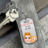 Dad I Love You More - Gift for dad, grandma, grandpa, mom, uncle, aunt - Personalized Stainless Steel Keychain