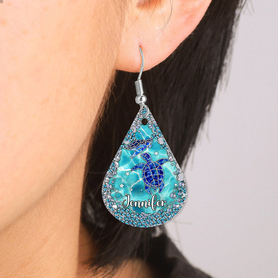 Love Turles - Personalized Turtle Earrings